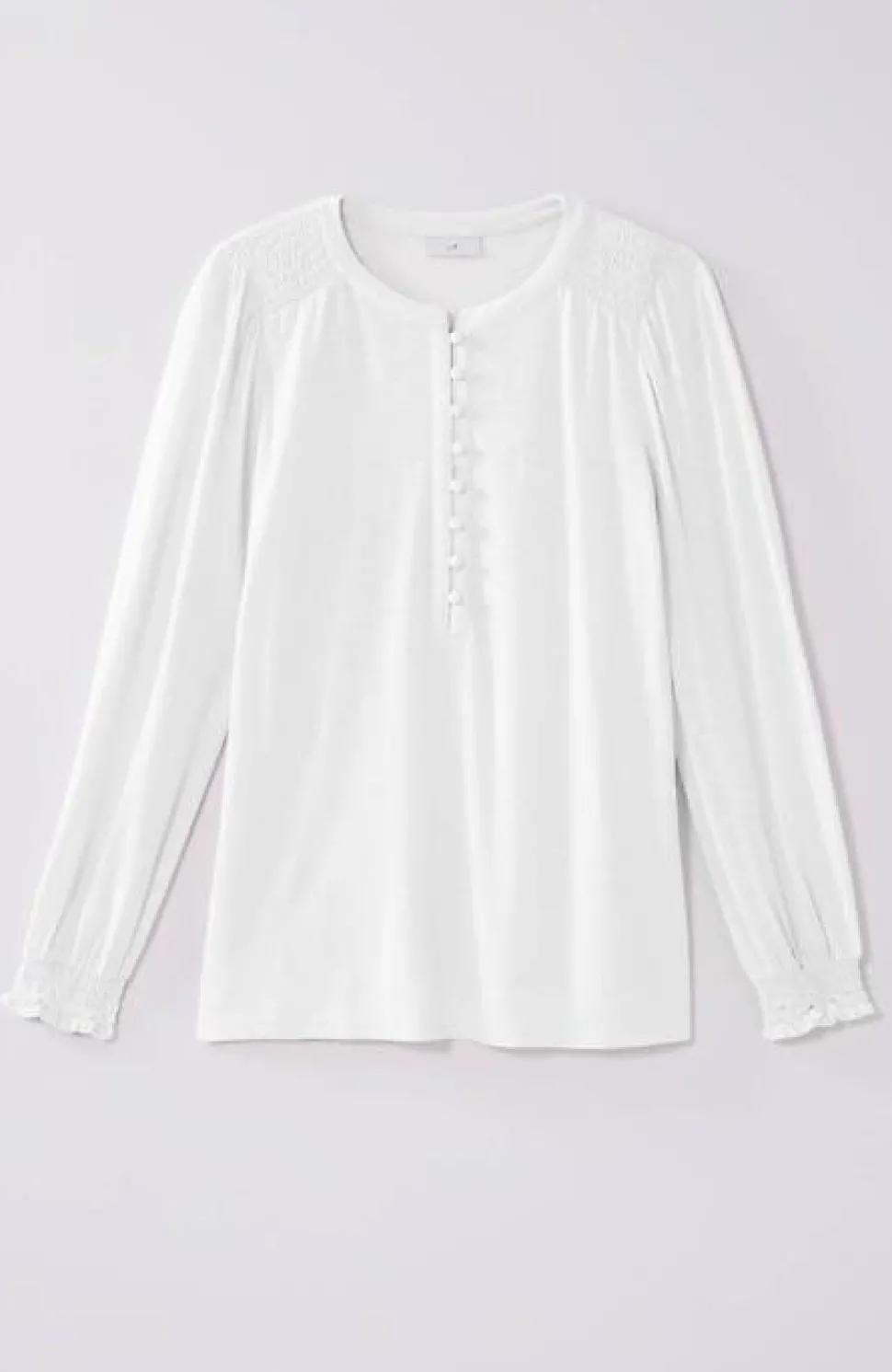 Smocked Henley Top | Jjill