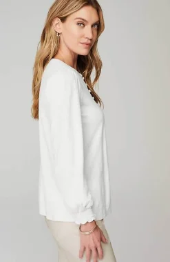 Smocked Henley Top | Jjill