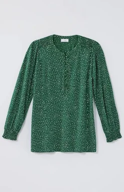 Smocked Henley Top | Jjill