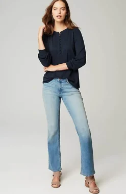 Smocked Henley Top | Jjill