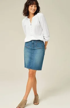 Smocked Henley Top | Jjill