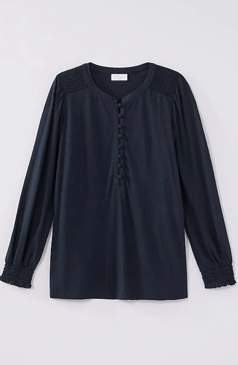 Smocked Henley Top | Jjill