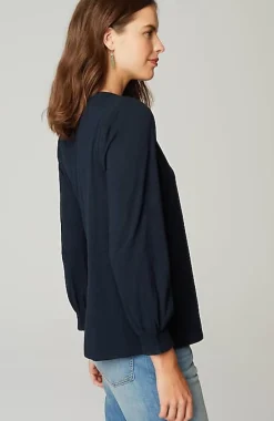 Smocked Henley Top | Jjill