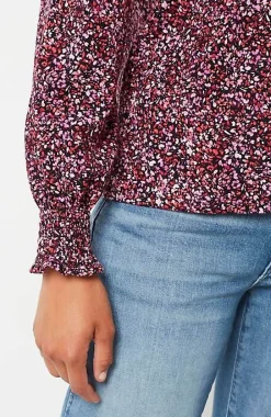 Smocked Mock-Neck Top | Jjill