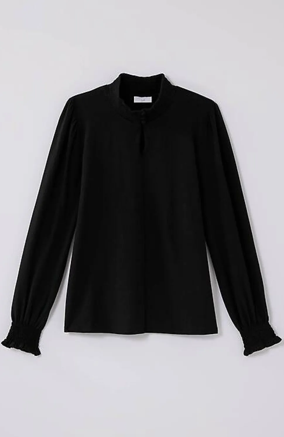 Smocked Mock-Neck Top | Jjill