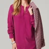 Smocked Split-Neck Tunic | Jjill