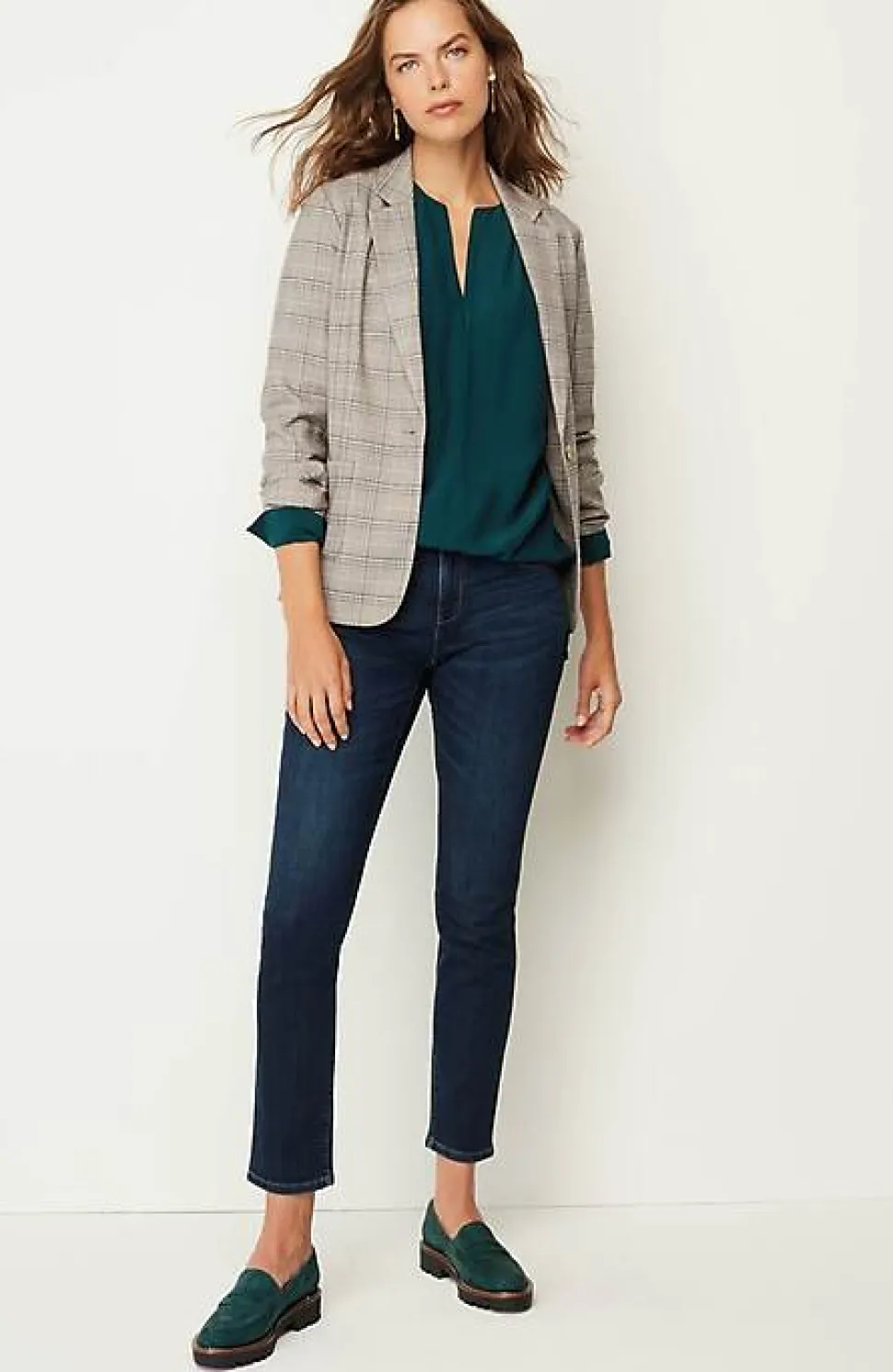 Smocked Split-Neck Tunic | Jjill
