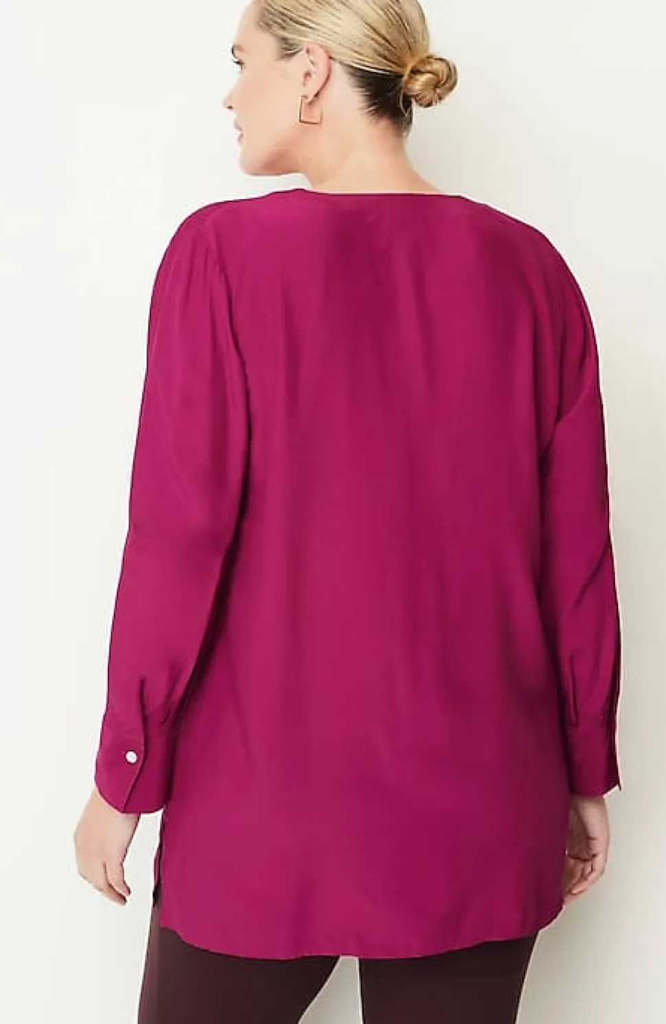 Smocked Split-Neck Tunic | Jjill