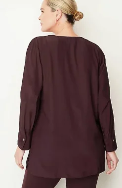 Smocked Split-Neck Tunic | Jjill