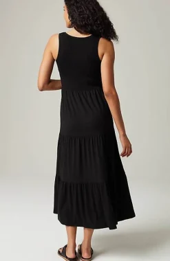 Smocked Tiered Midi Dress | Jjill
