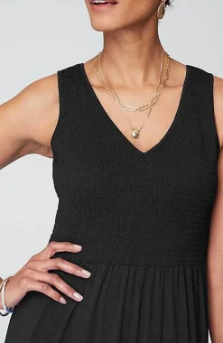 Smocked Tiered Midi Dress | Jjill