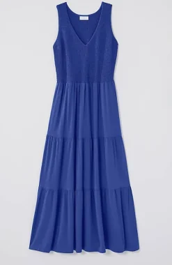 Smocked Tiered Midi Dress | Jjill