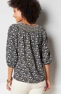 Smocked Two-Way A-Line Top | Jjill