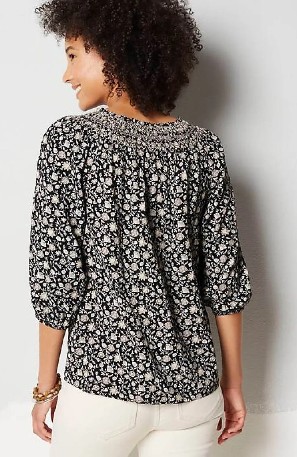 Smocked Two-Way A-Line Top | Jjill