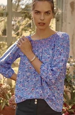Smocked Two-Way A-Line Top | Jjill