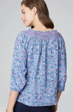 Smocked Two-Way A-Line Top | Jjill