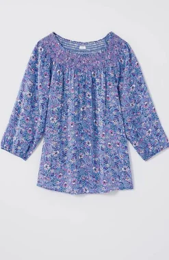Smocked Two-Way A-Line Top | Jjill