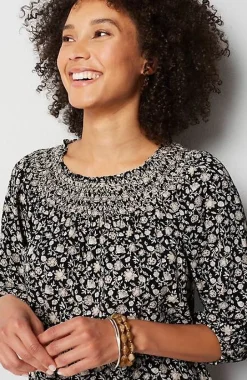 Smocked Two-Way A-Line Top | Jjill