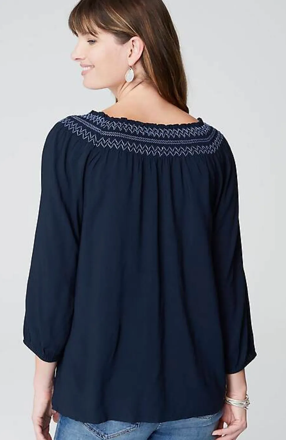 Smocked Two-Way A-Line Top | Jjill