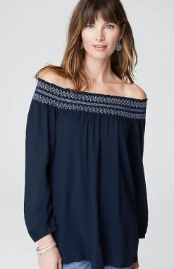 Smocked Two-Way A-Line Top | Jjill