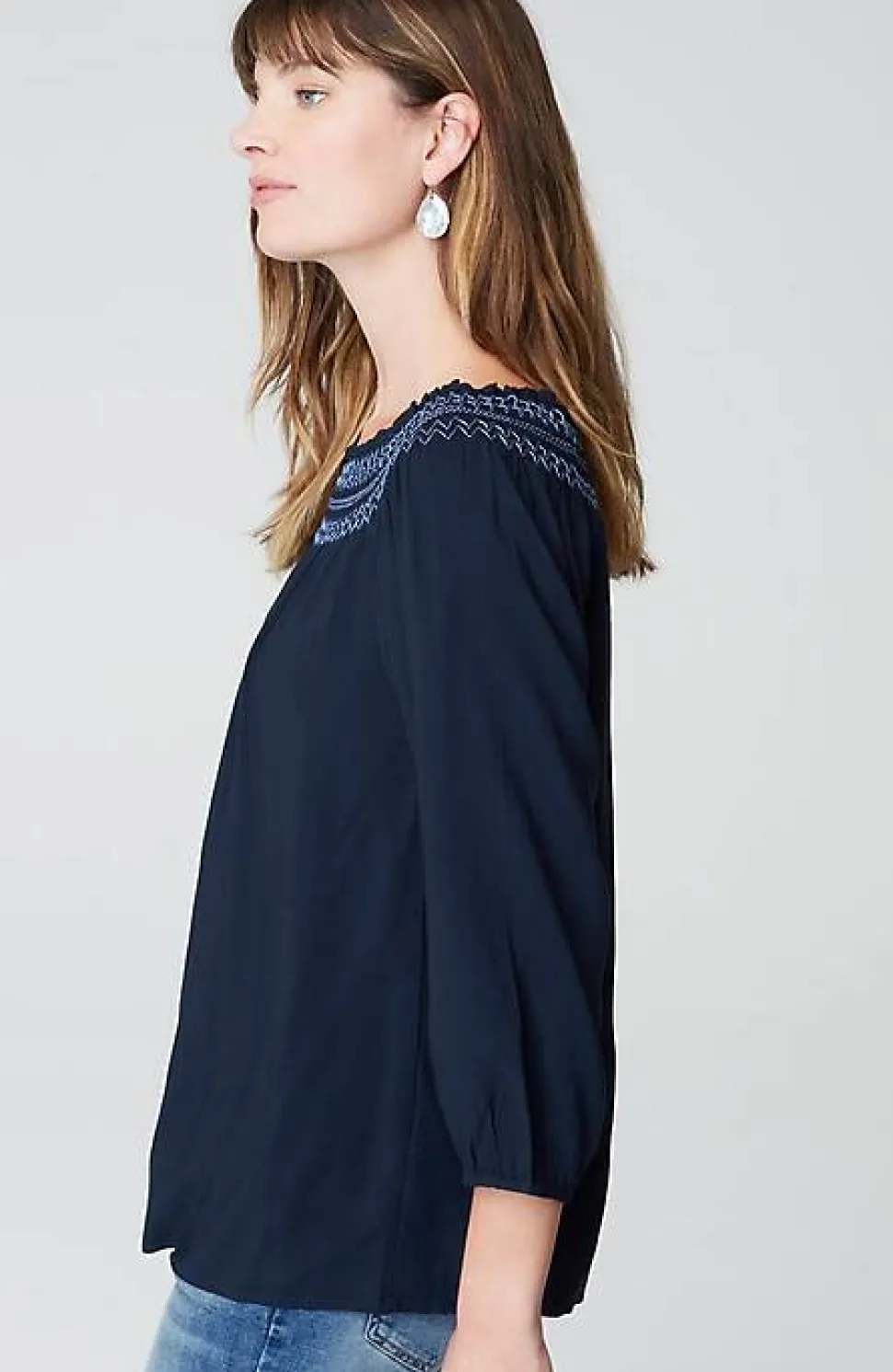 Smocked Two-Way A-Line Top | Jjill
