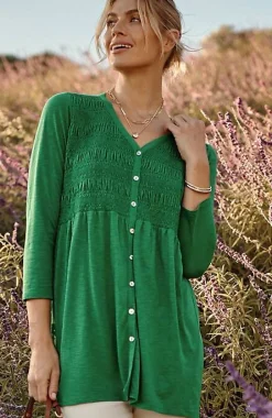 Smocked-Bodice Tunic | Jjill