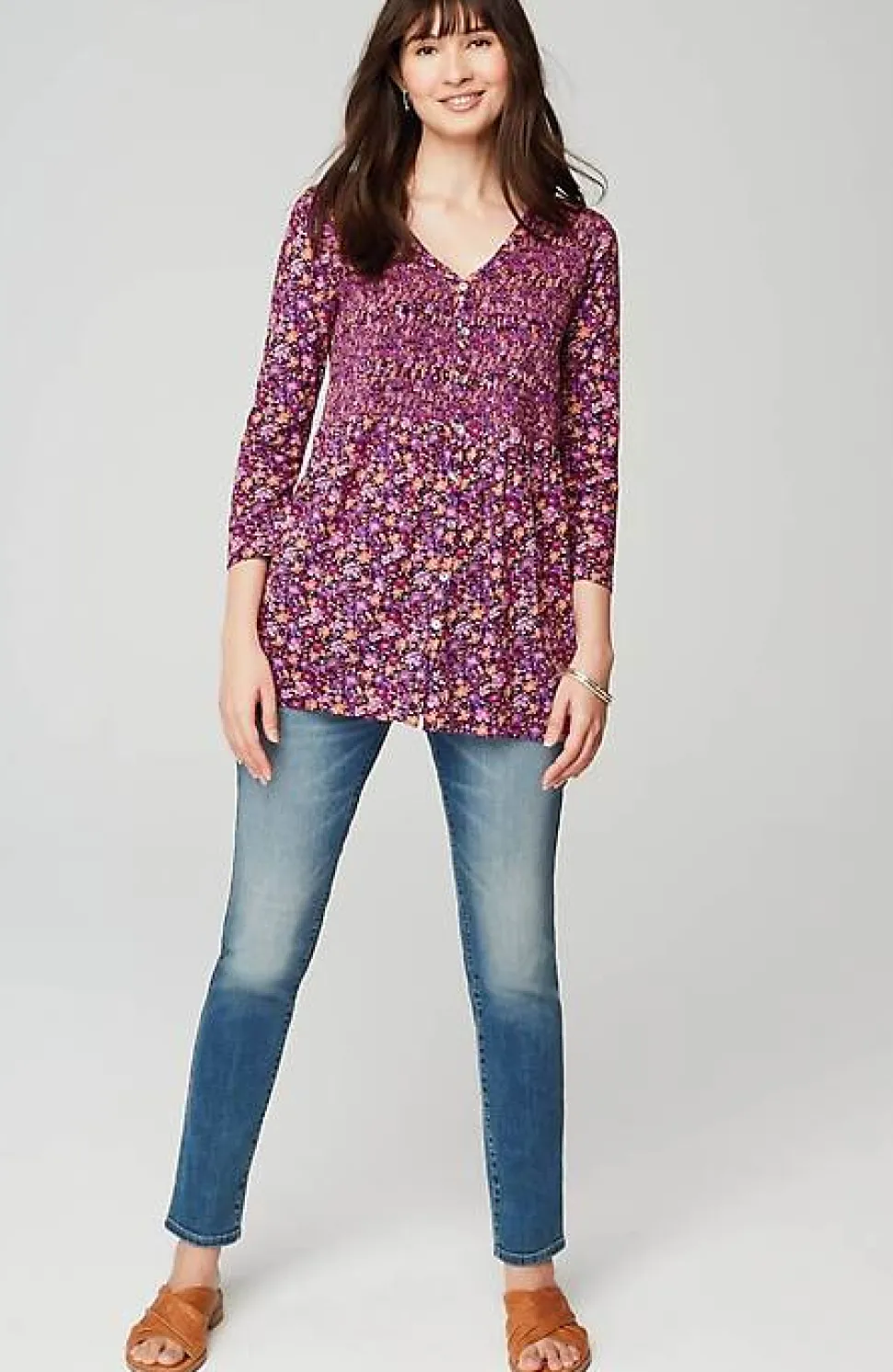Smocked-Bodice Tunic | Jjill