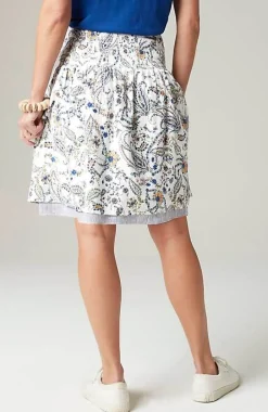 Smocked-Waist Layered Skirt | Jjill