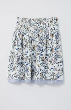 Smocked-Waist Layered Skirt | Jjill