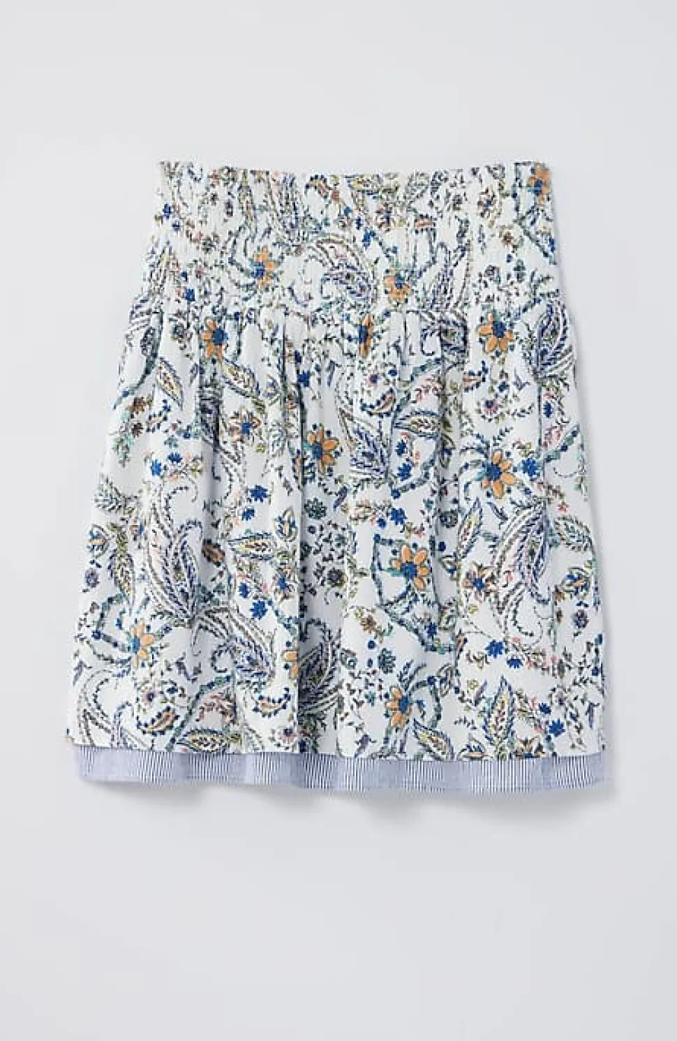 Smocked-Waist Layered Skirt | Jjill
