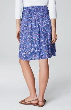 Smocked-Waist Layered Skirt | Jjill