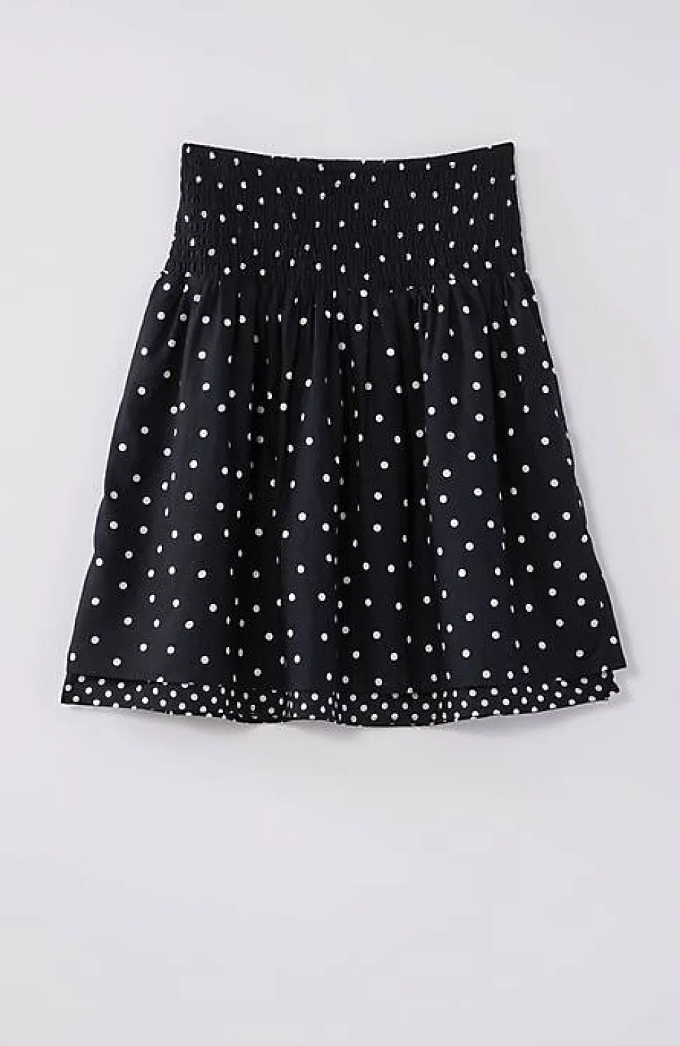 Smocked-Waist Layered Skirt | Jjill