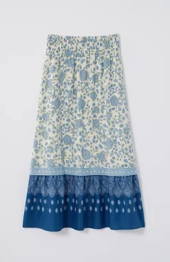 Smocked-Waist Tiered Maxi Skirt | Jjill