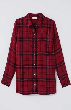 Soft Button-Front Plaid Tunic | Jjill