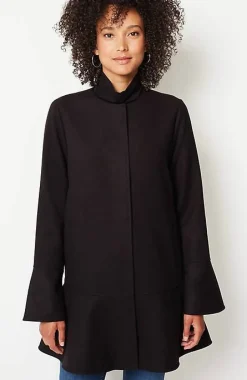 Soft-Brushed Flounce-Hem Jacket | Jjill