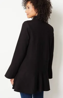 Soft-Brushed Flounce-Hem Jacket | Jjill