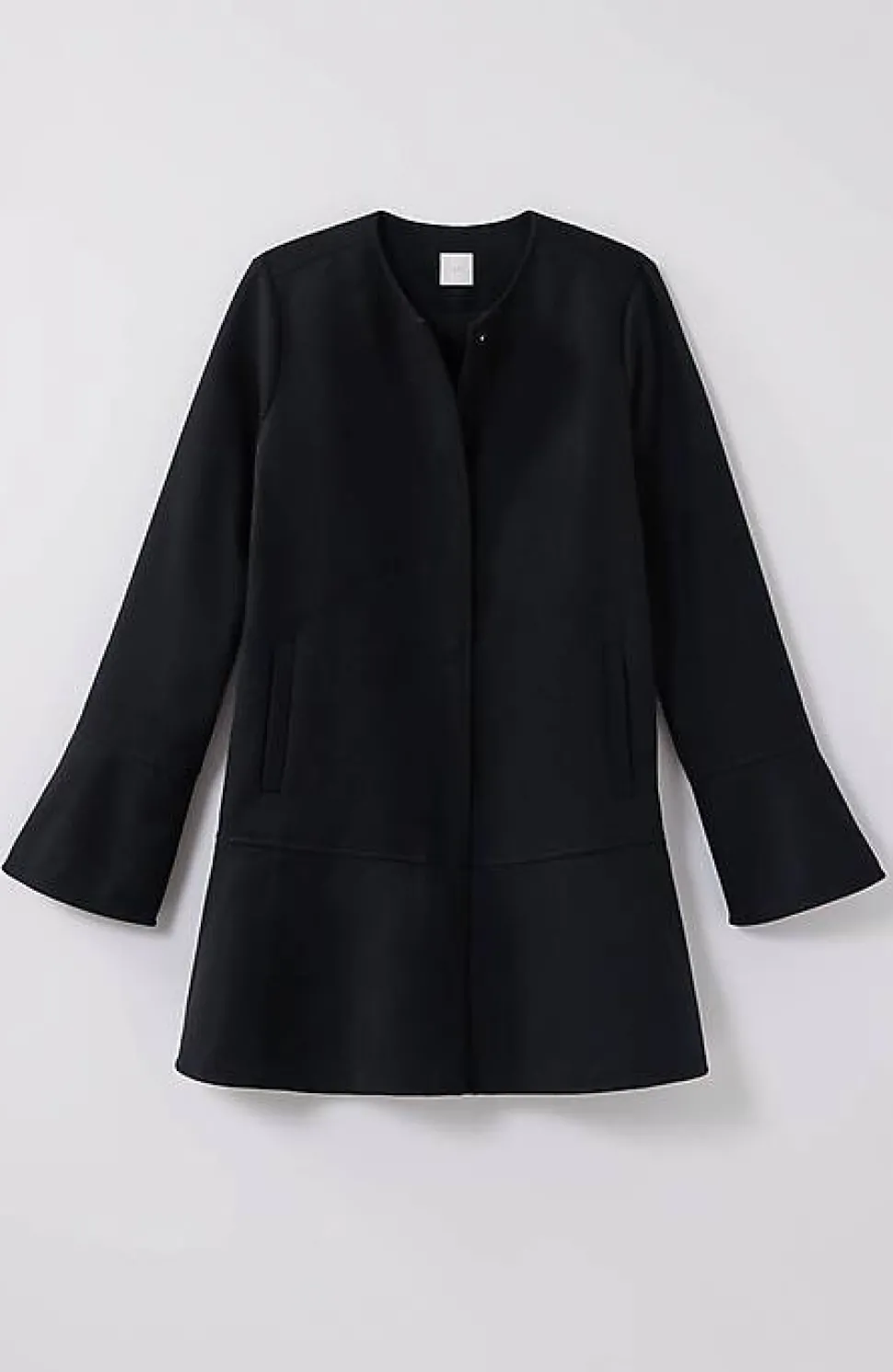 Soft-Brushed Flounce-Hem Jacket | Jjill