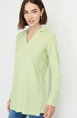 Soft-Brushed Waffle Hoodie Tunic | Jjill