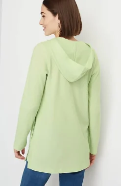 Soft-Brushed Waffle Hoodie Tunic | Jjill
