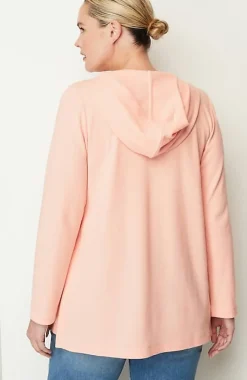 Soft-Brushed Waffle Hoodie Tunic | Jjill