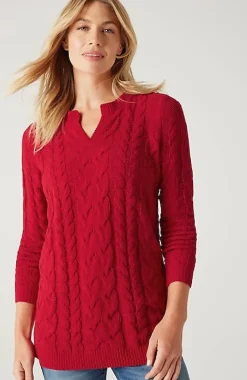 Split-Neck Chenille Tunic | Jjill