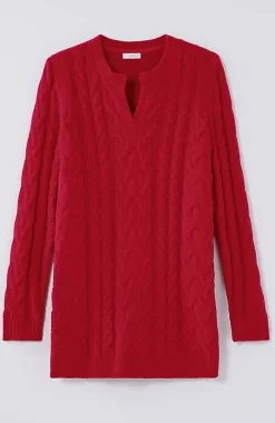Split-Neck Chenille Tunic | Jjill