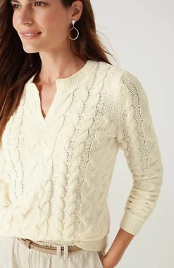 Split-Neck Chenille Tunic | Jjill