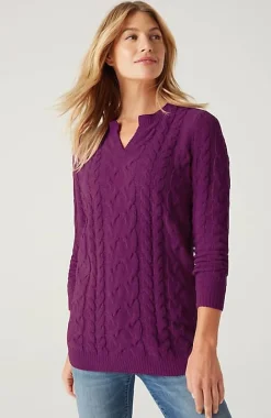 Split-Neck Chenille Tunic | Jjill