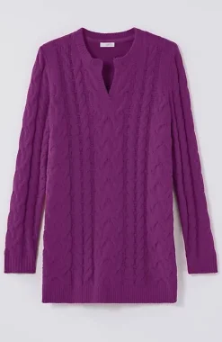 Split-Neck Chenille Tunic | Jjill