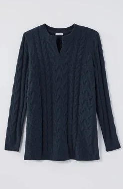 Split-Neck Chenille Tunic | Jjill