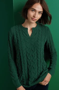 Split-Neck Chenille Tunic | Jjill