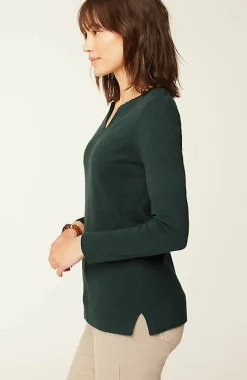Split-Neck Pullover Sweater | Jjill