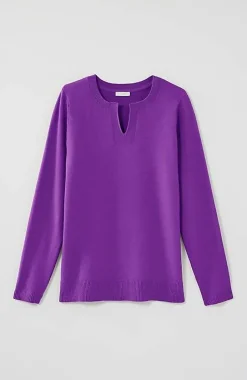 Split-Neck Pullover Sweater | Jjill