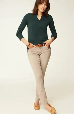 Split-Neck Pullover Sweater | Jjill